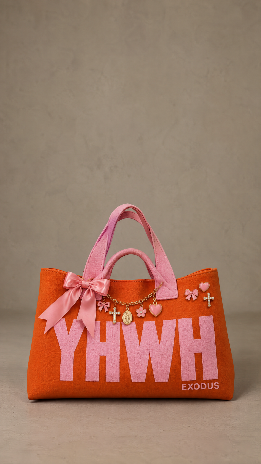 Orange and Pink Rose YAHWEH Tote
