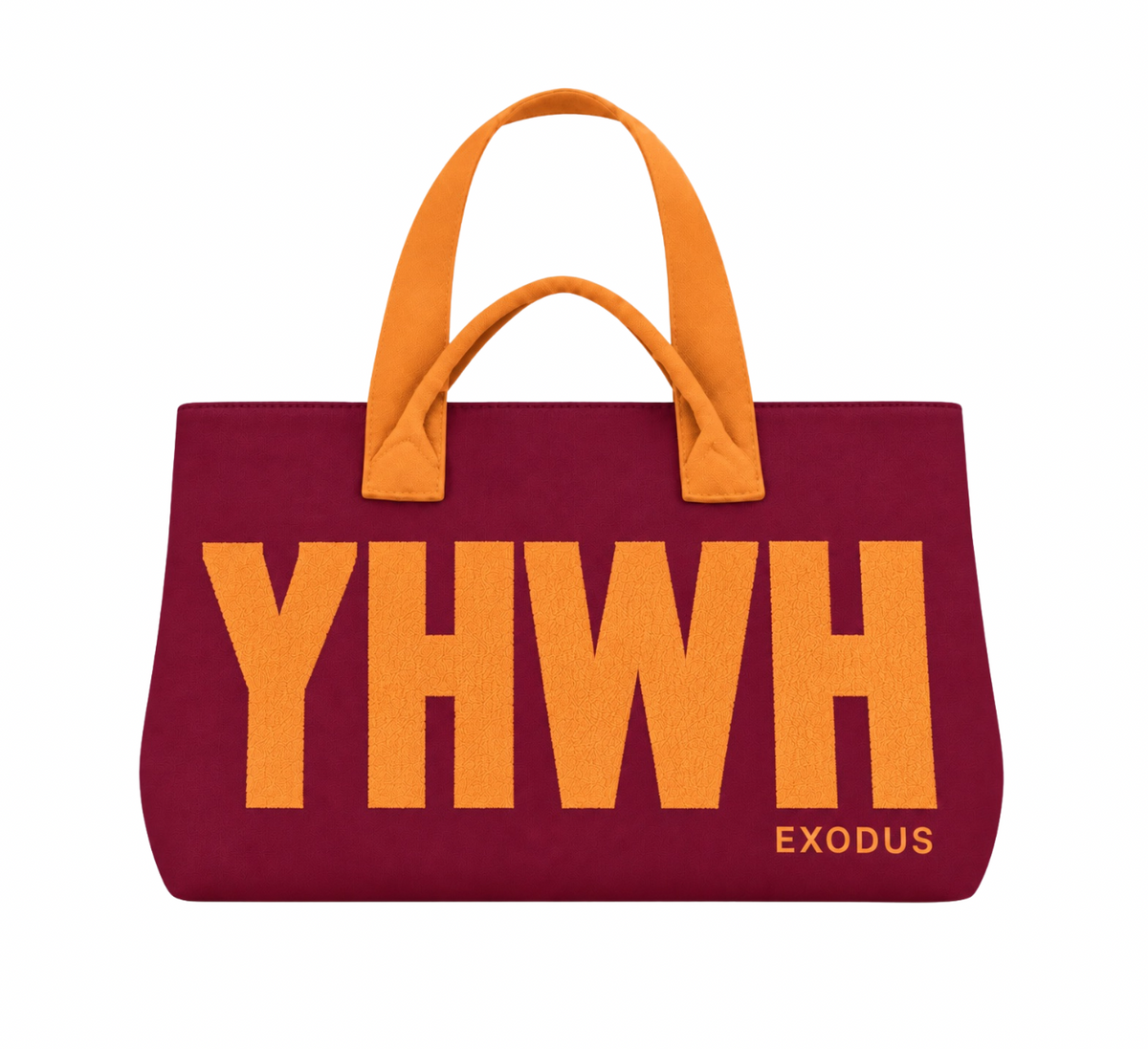 Orange and Burgundy YAHWEH Tote