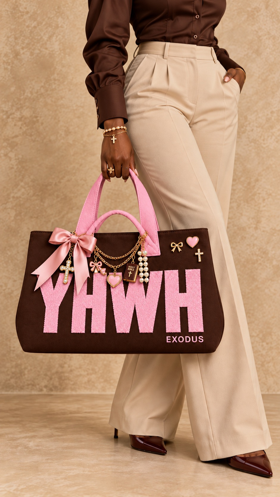 Brown YAHWEH Tote
