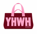 Burgundy and Pink YAHWEH Tote